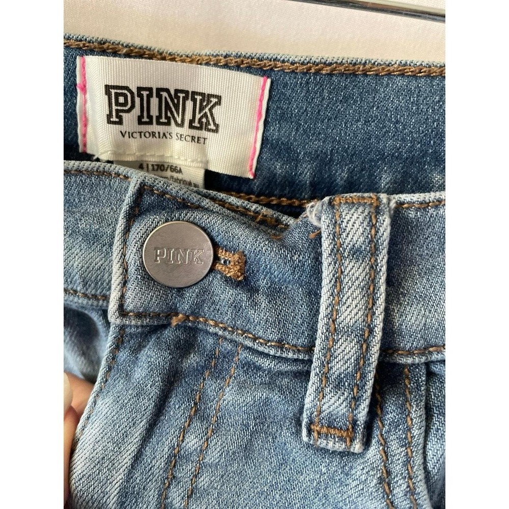 Blue Jean Shorts size 4 pink Victoria's Secret - Picture 6 of 8